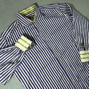 2000s Robert Graham Oxford Button Up Shirt Mens Medium Basketweave Limited Cuff